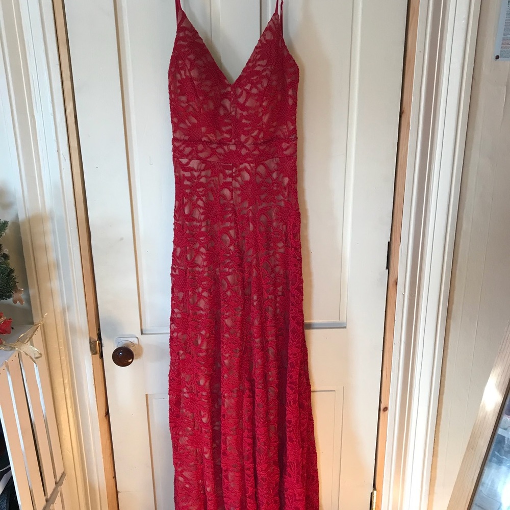 Floor Length Red Prom Dress